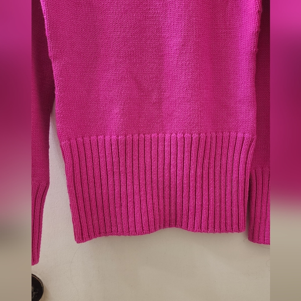 Victoria Beckham Pink Turtleneck Sweater, Size Extra Small, Wool. - Picture 2 of 13